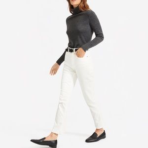 Everlane White Cheeky Straight Jean